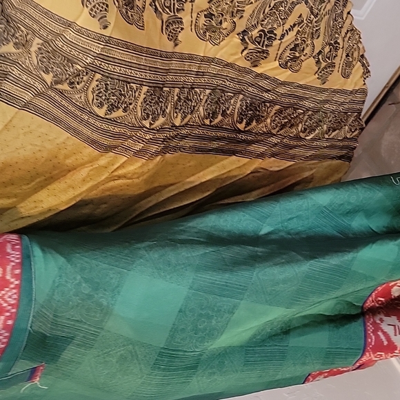 Brand New Sustainably Designed Boho Silk Reversible Wrap Skirt Dress - Picture 10 of 11